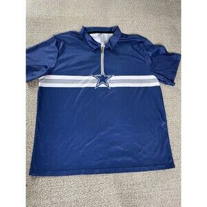 Dallas Cowboys Polo Shirt Men’s XL Blue Quarter-Zip